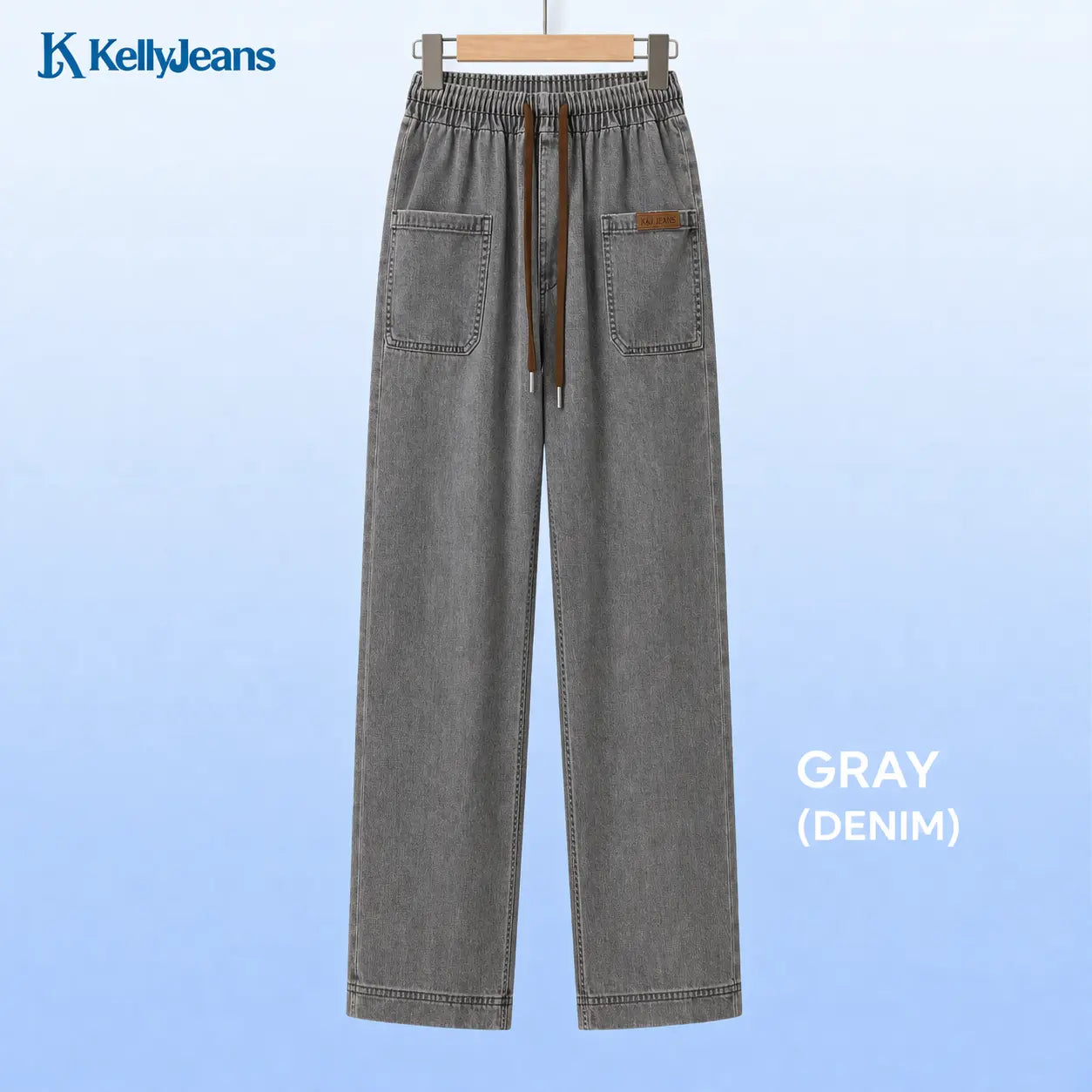 KellyJeans - Women’s Cooling Pull-On Stretch Denim Jeans – Lightweight Elastic Waist Comfort Fit