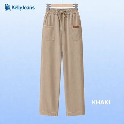 KellyJeans - Women’s Cooling Pull-On Stretch Denim Jeans – Lightweight Elastic Waist Comfort Fit