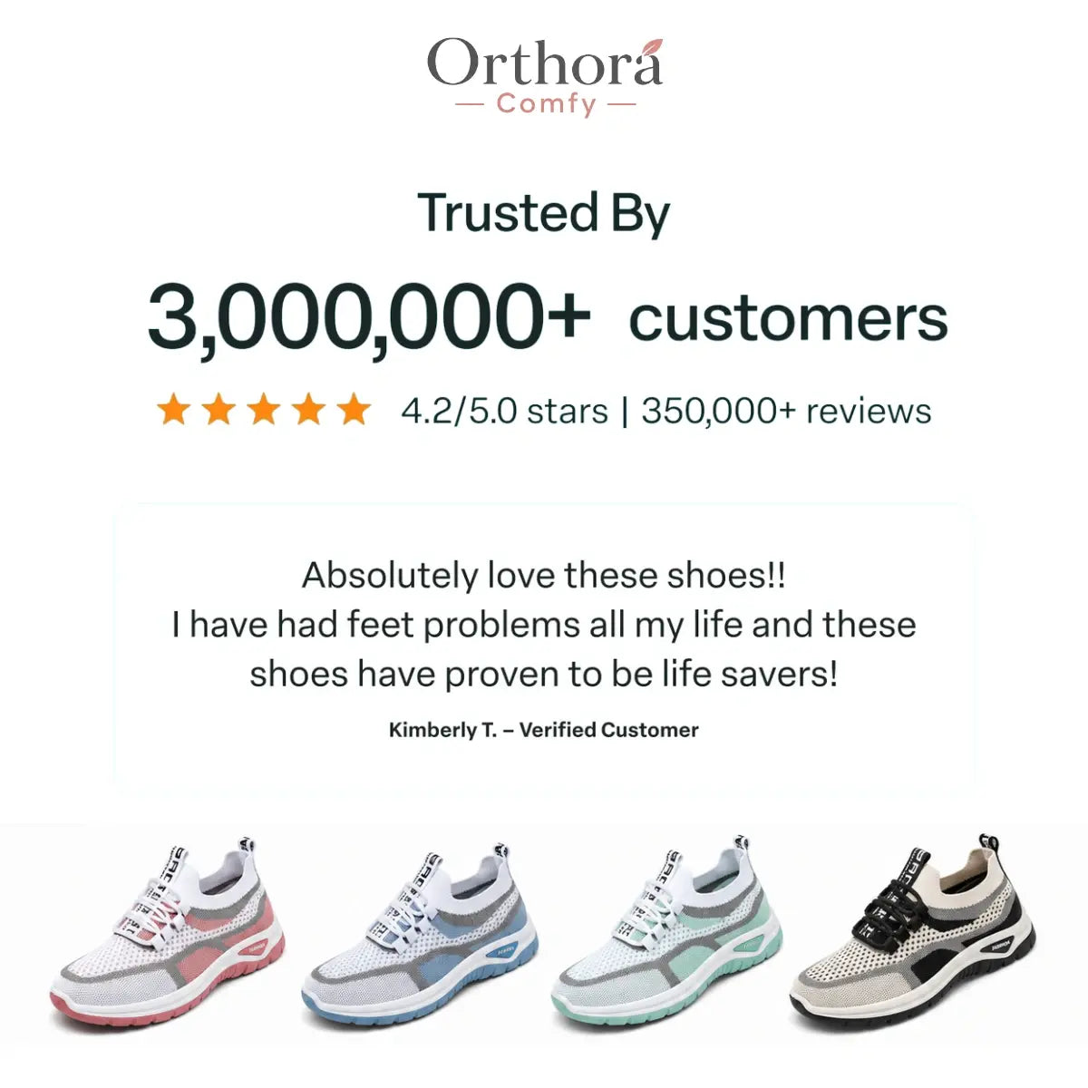 Orthora Comfy - Comfy Arch Support Orthopedic Sneakers for Seniors
