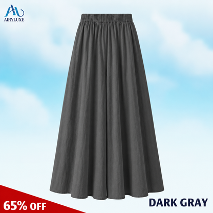 AiryLuxe - Women's Elegant Wide-Leg Skirt Pants