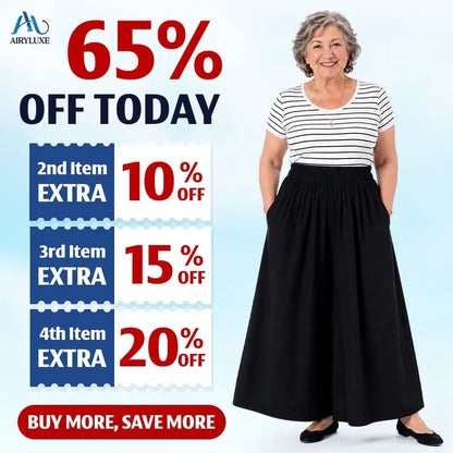 AiryLuxe - Women's Elegant Wide-Leg Skirt Pants