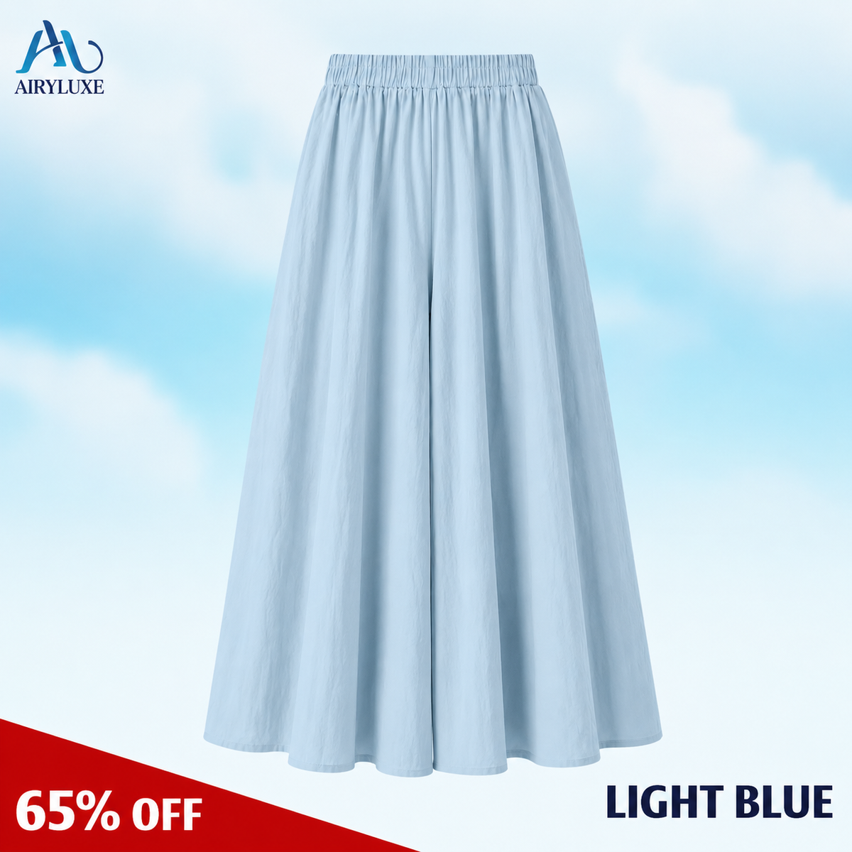AiryLuxe - Women's Elegant Wide-Leg Skirt Pants