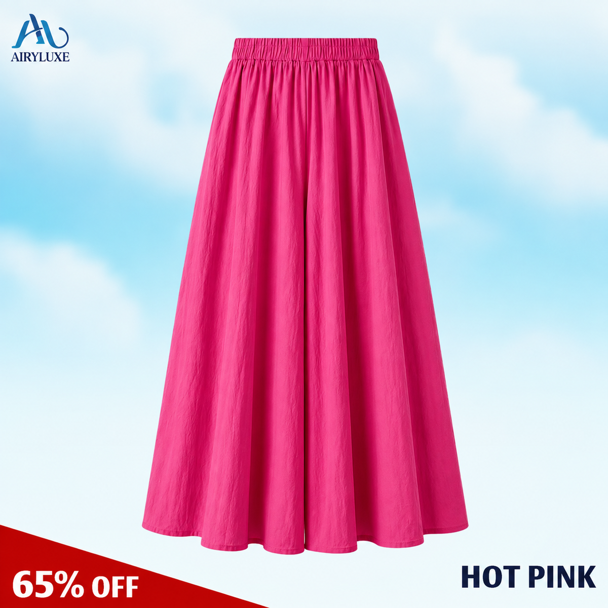 AiryLuxe - Women's Elegant Wide-Leg Skirt Pants