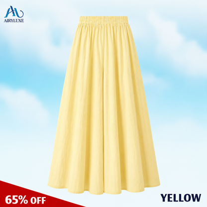 AiryLuxe - Women's Elegant Wide-Leg Skirt Pants