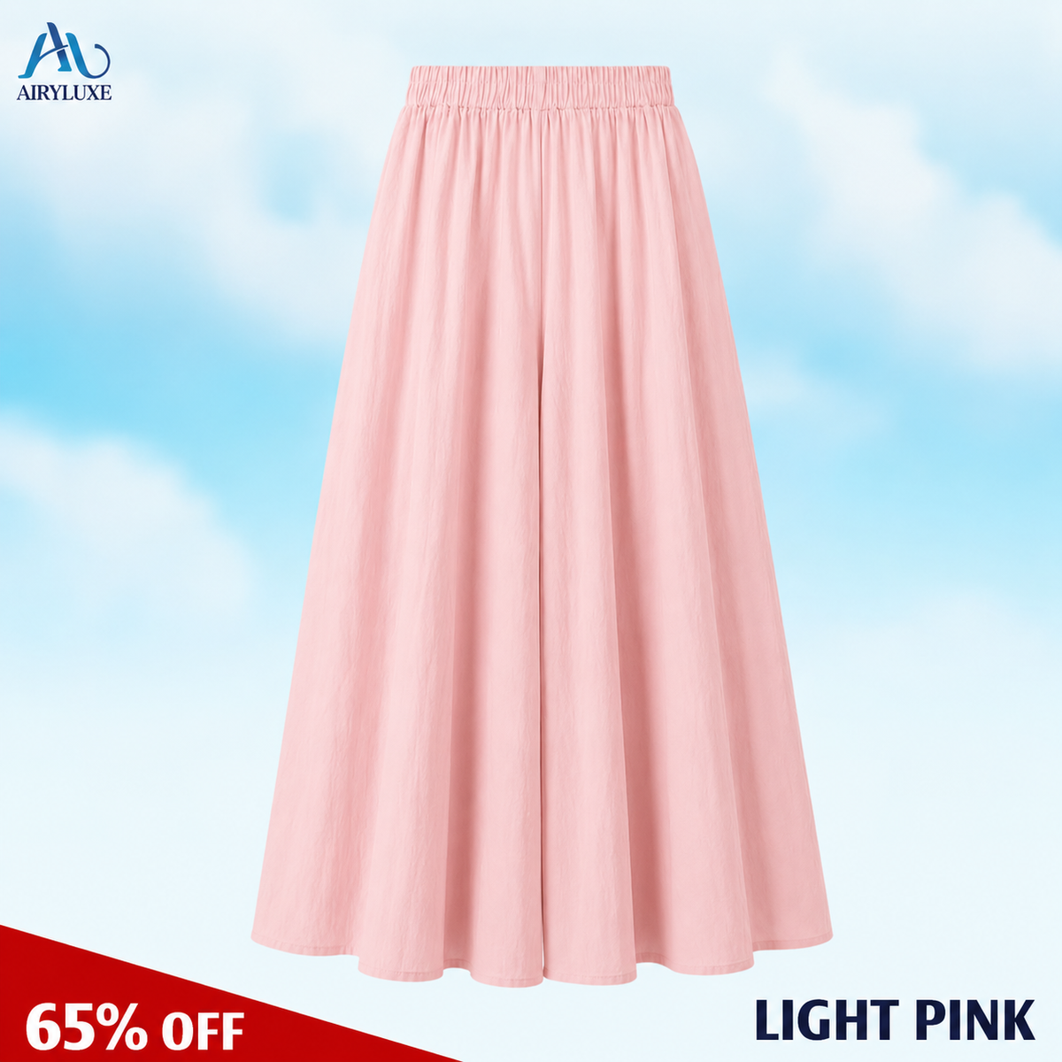AiryLuxe - Women's Elegant Wide-Leg Skirt Pants