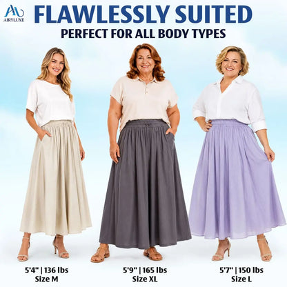 AiryLuxe - Women's Elegant Wide-Leg Skirt Pants