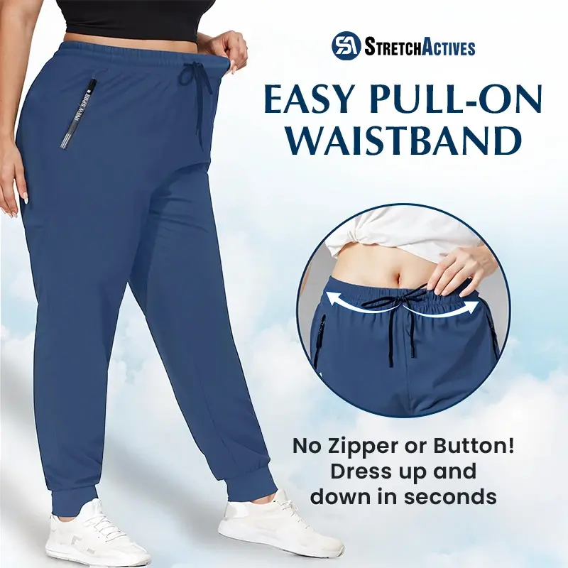 StretchActive - Women's Ultra Soft Stretch Perfect Drape Casual Pants
