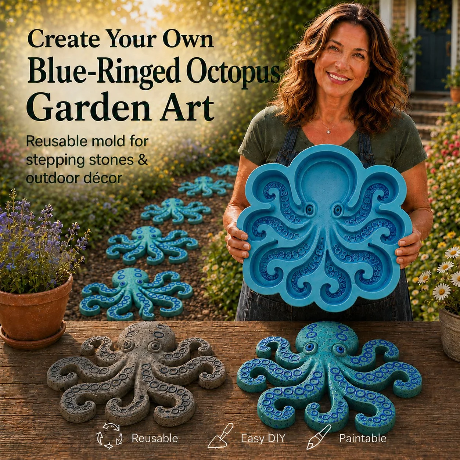 💥 LAST DAY 55% OFF - 🌊Reusable Ocean Garden Art Mold – DIY Stepping Stones