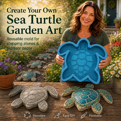 💥 LAST DAY 55% OFF - 🌊Reusable Ocean Garden Art Mold – DIY Stepping Stones