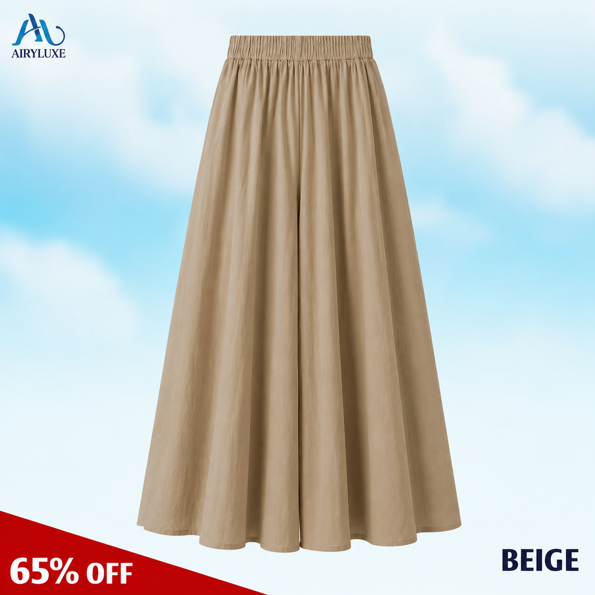 AiryLuxe - Women's Elegant Wide-Leg Skirt Pants