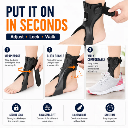 Monizes® Drop Foot Support AFO Brace with Inflatable Airbag