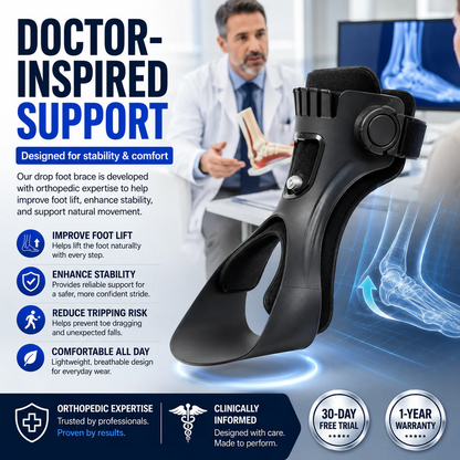 Monizes® Drop Foot Support AFO Brace with Inflatable Airbag