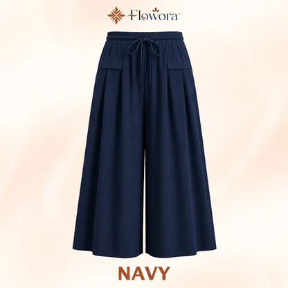 Flowora™ – Relaxed Wide-Leg Cropped Culottes