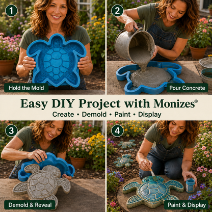 💥 LAST DAY 55% OFF - 🌊Reusable Ocean Garden Art Mold – DIY Stepping Stones