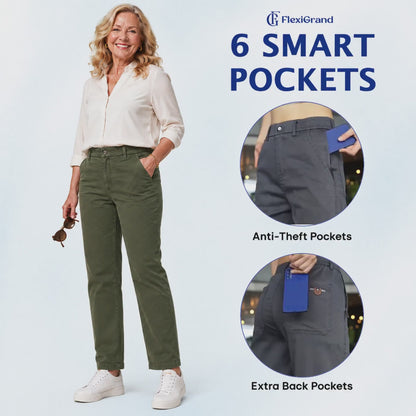 FlexiGrand - Women Multi-Pocket Stretch Comfort Pants