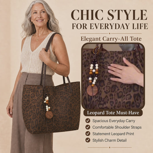 Velmora Leopard Tote – Spacious Everyday Style for Every Occasion