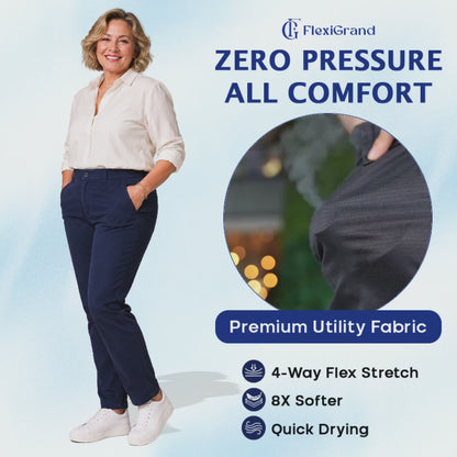 FlexiGrand - Women Multi-Pocket Stretch Comfort Pants