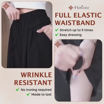 Flowora™ – Relaxed Wide-Leg Cropped Culottes