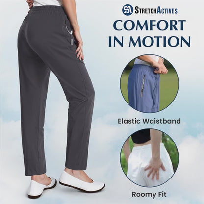 StretchActive - Women's Ultra Soft Stretch Perfect Drape Casual Pants