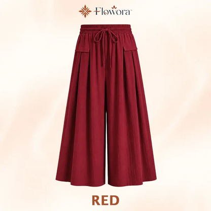 Flowora™ – Relaxed Wide-Leg Cropped Culottes