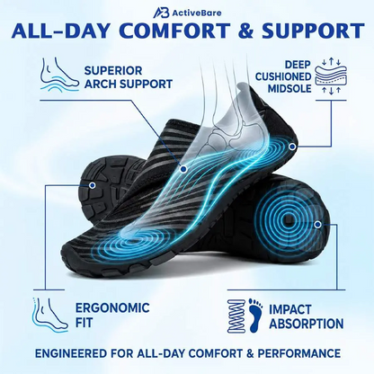 ActiveBare - Wide Toe Box Waterproof Barefoot Shoes For Seniors